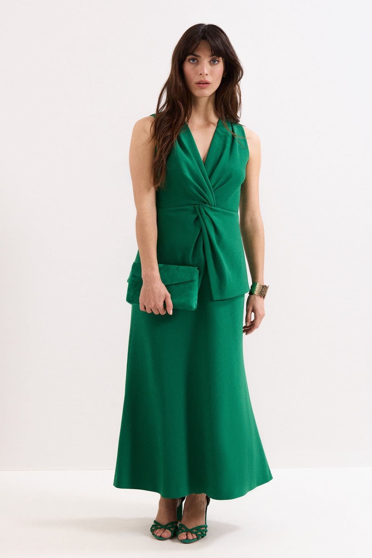 Phase Eight Phase Eight Women's Nisha Twist Front Maxi Dress in Emerald