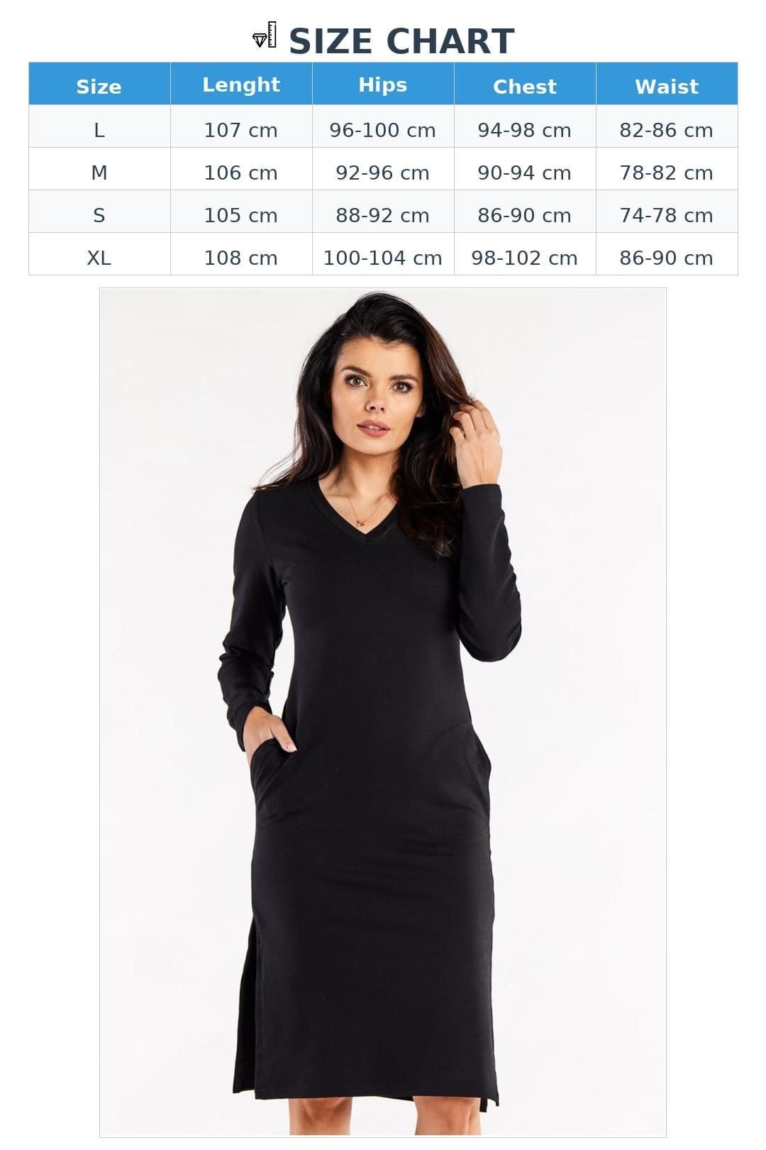 Love Lace Love Lace Women's Heart Neck Fitted Long Sleeve Slit Dress Pockets in Black - 4