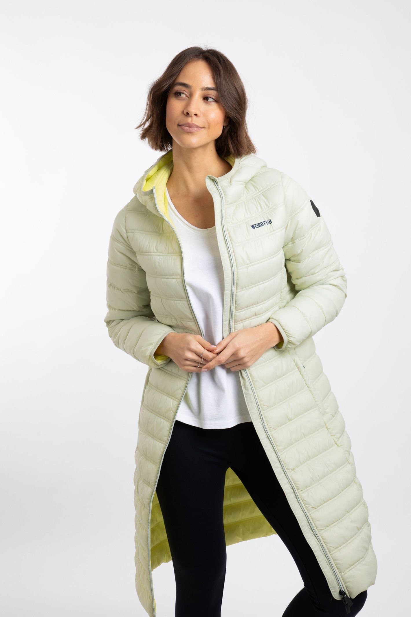 Weird Fish Weird Fish Women's Ravinia Lightweight Padded Mid-Line Jacket in Light Green