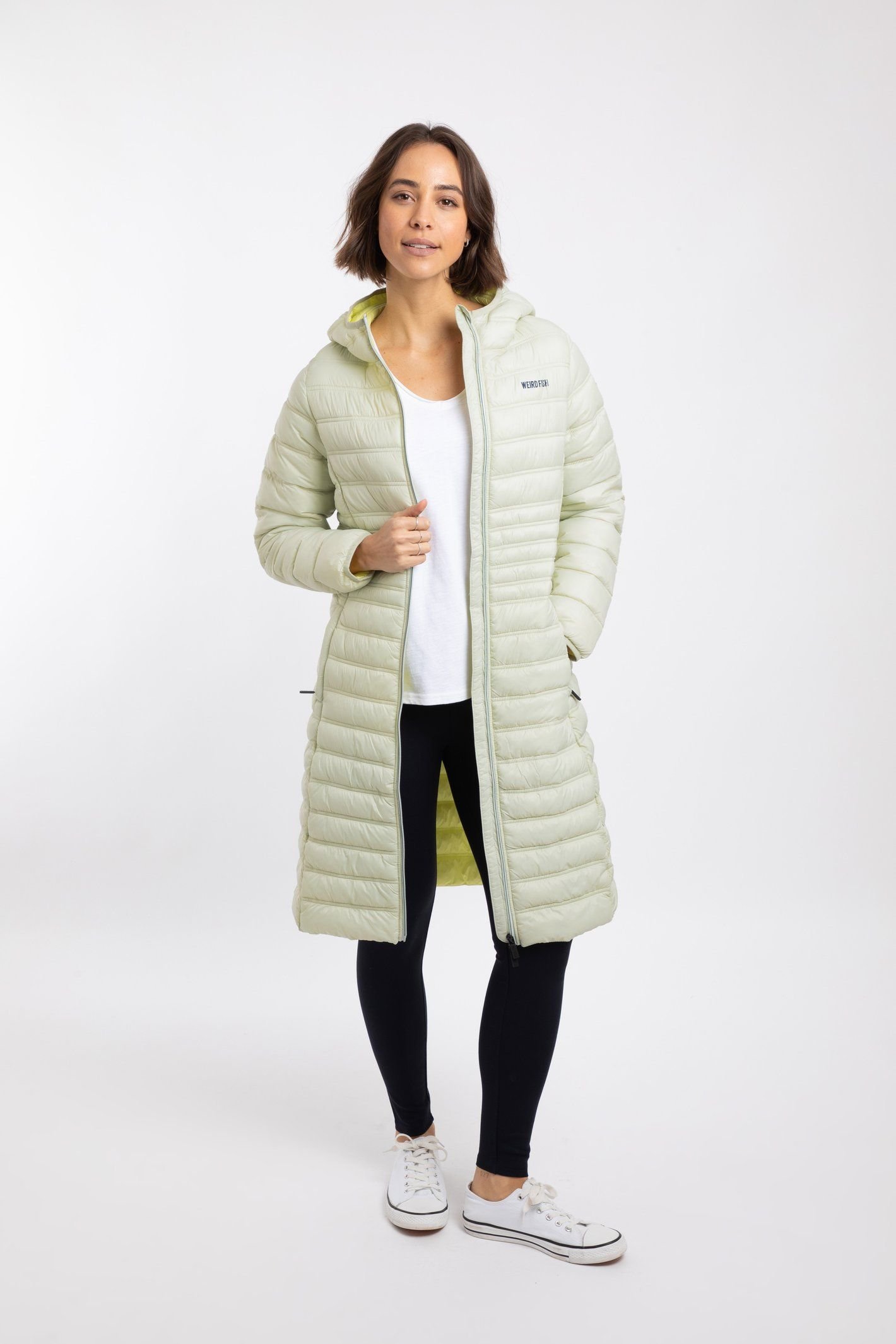 Weird Fish Weird Fish Women's Ravinia Lightweight Padded Mid-Line Jacket in Light Green - 4