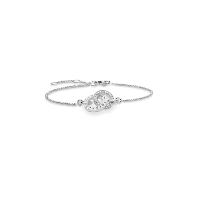Thomas Sabo THOMAS SABO Women's Silver Cubic Zirconia Together Forever Bracelet A1551-051-14-L19.5V - 3
