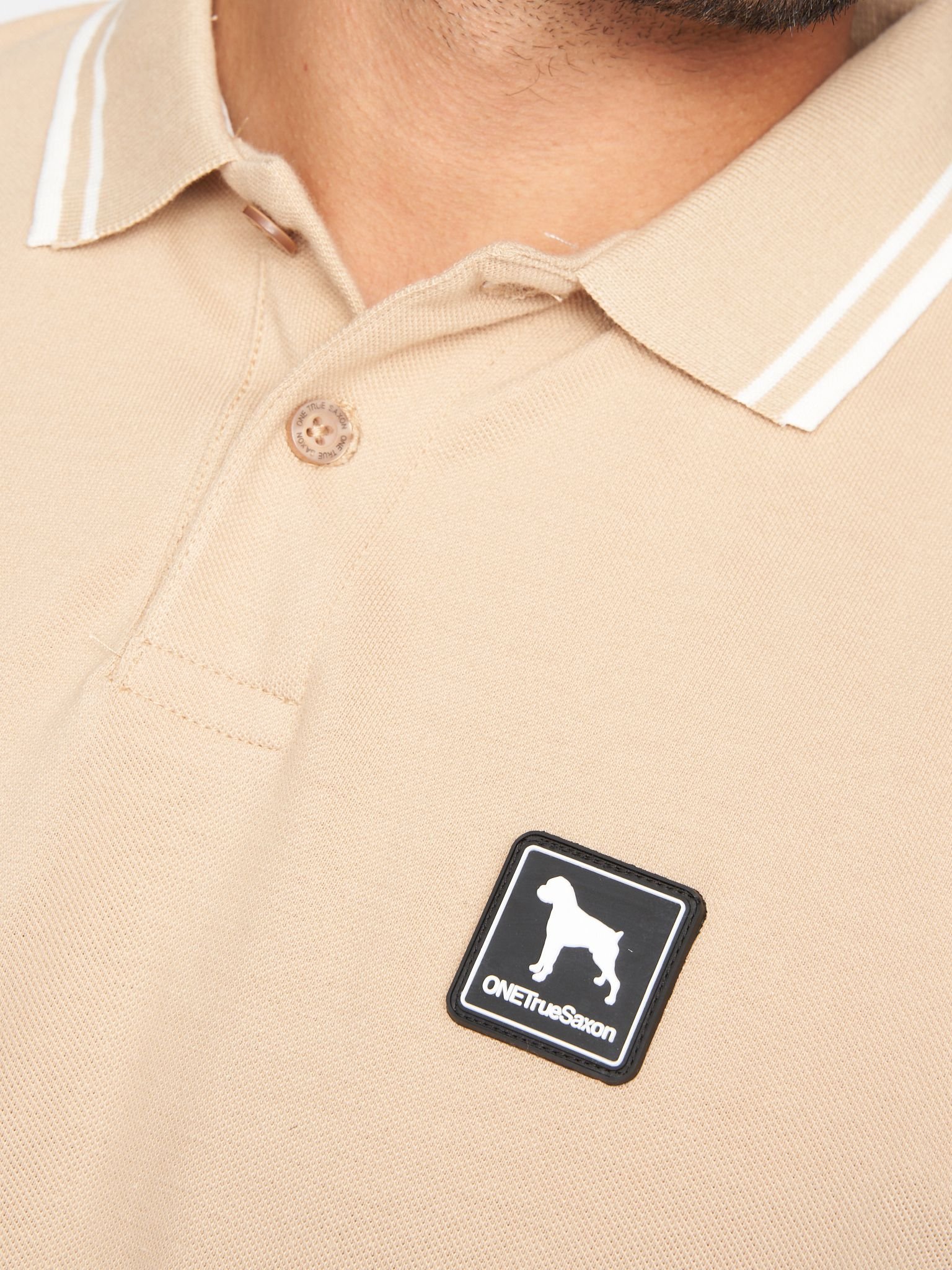 One True Saxon One True Saxon Men's Dexon Polo in Stone - 2