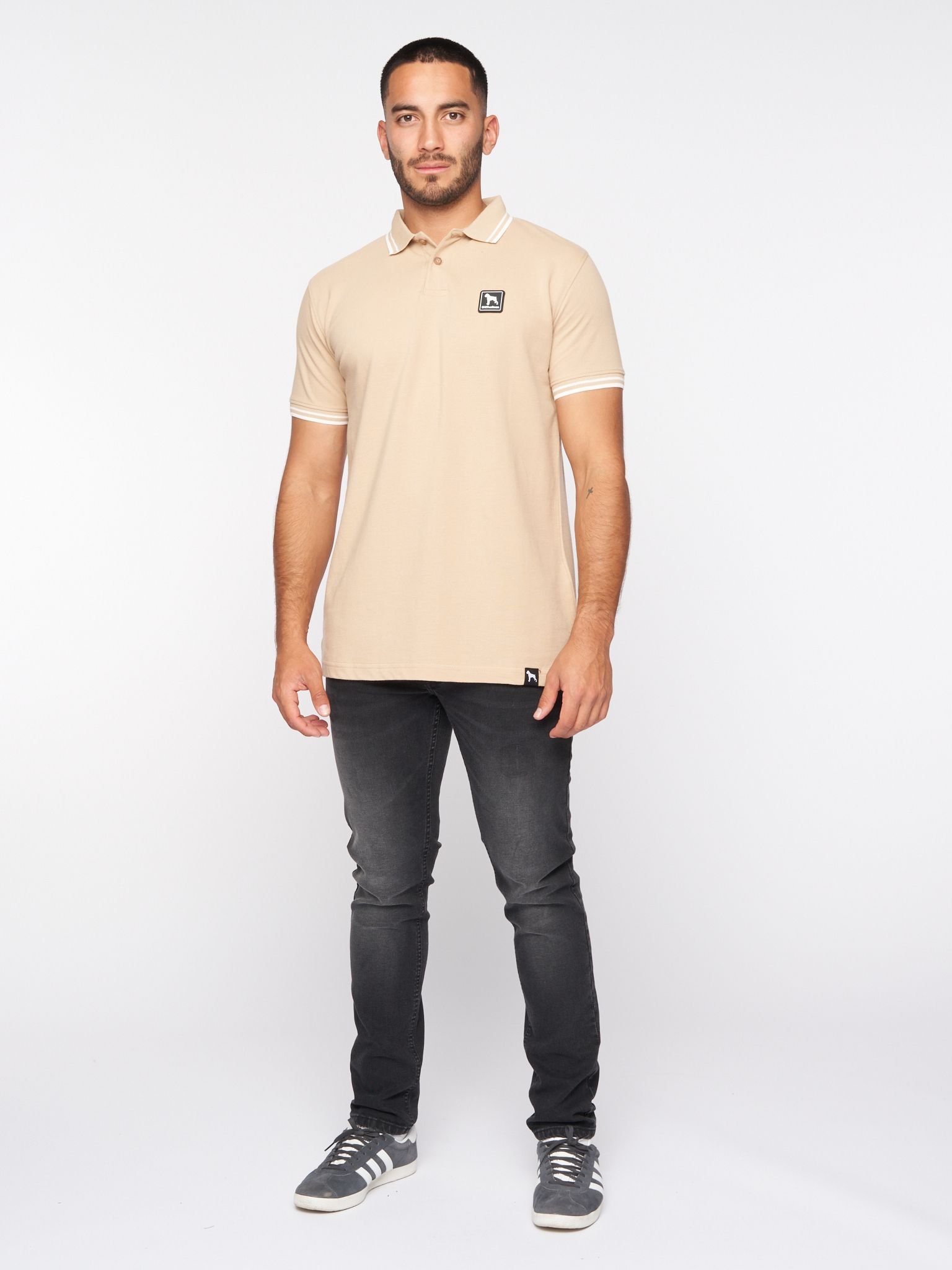 One True Saxon One True Saxon Men's Dexon Polo in Stone - 3