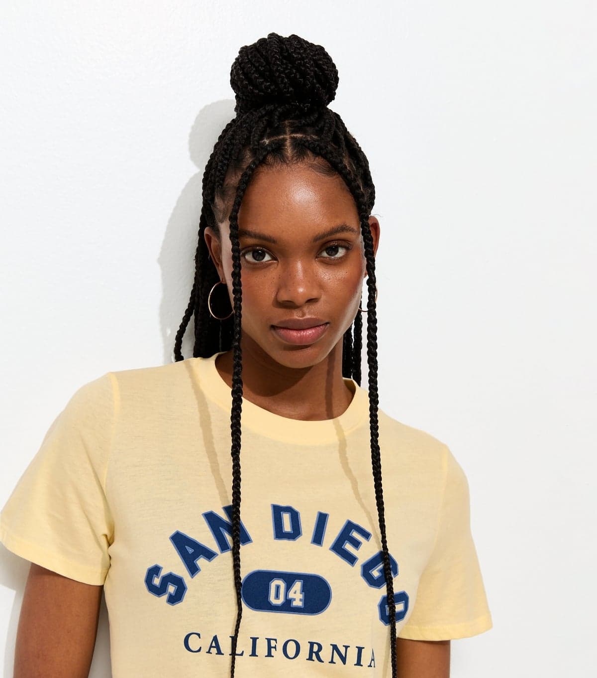 New Look Women's Light Yellow San Diego Print T-Shirt New Look