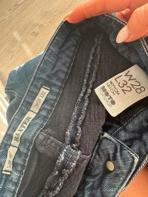 Topshop Moto Topshop moto Y2K Low Rise Skinny Jeans Blue Denim UK 10 W28 L32 Baxter 2000s Indie Coquette