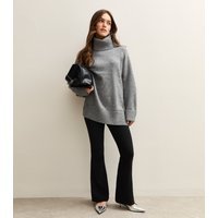 New Look Women's Petite Black Ottoman Rib Flared Leggings New Look - 1