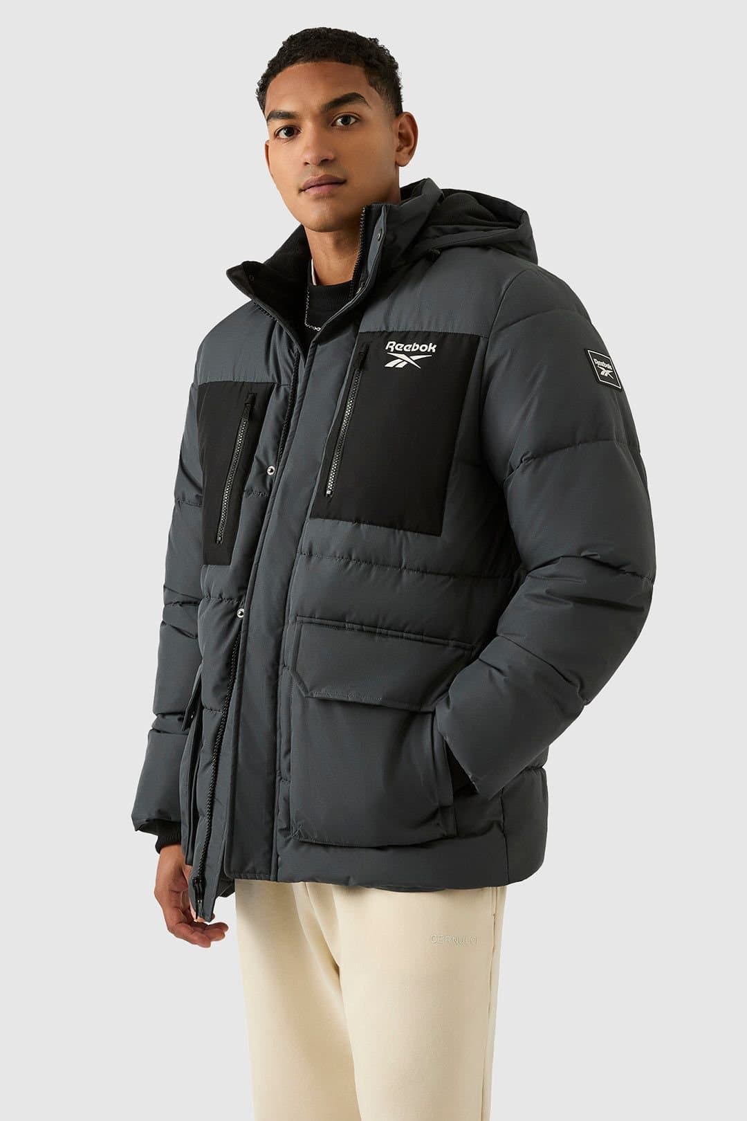 Reebok Reebok Men's Puffer Parka Jacket in Charcoal