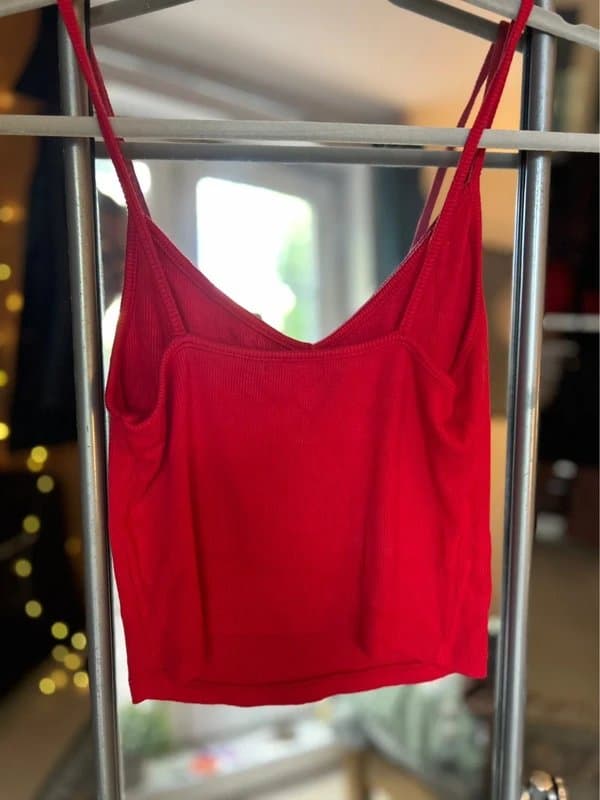 Bershka bershka red crop top