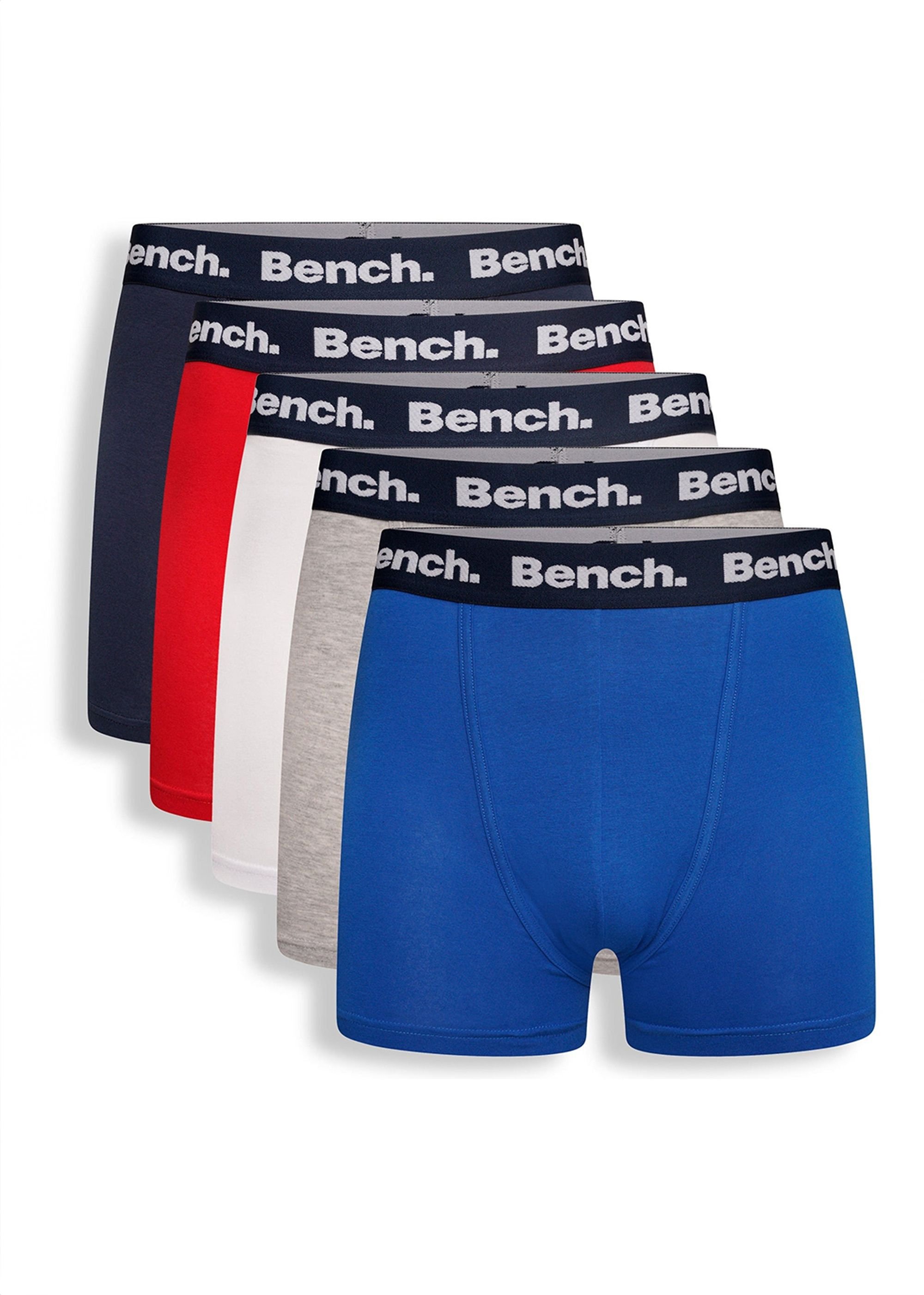 Bench Bench Men's 5 Pack 'Acura' Cotton Rich Boxers in Blue - 2