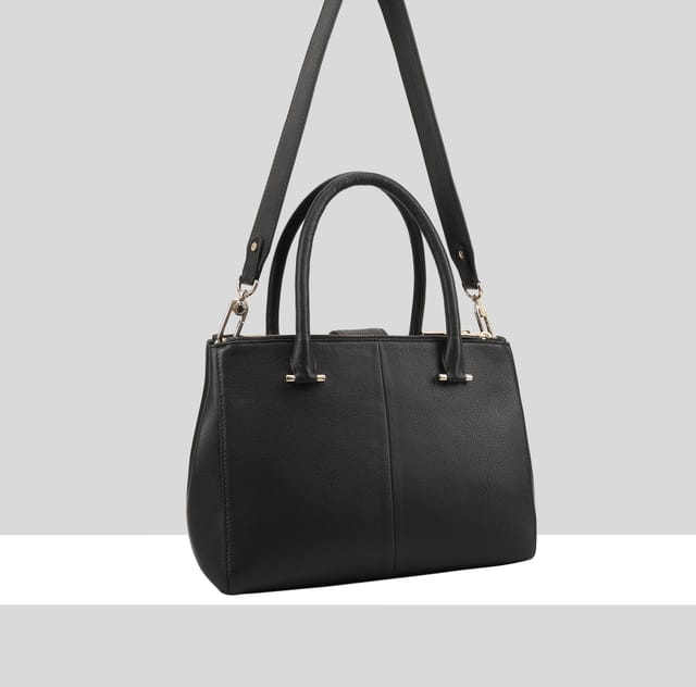 Paul Costelloe Paul Costelloe Women's Miami Leather Shoulder Bag in Jet Black - 2