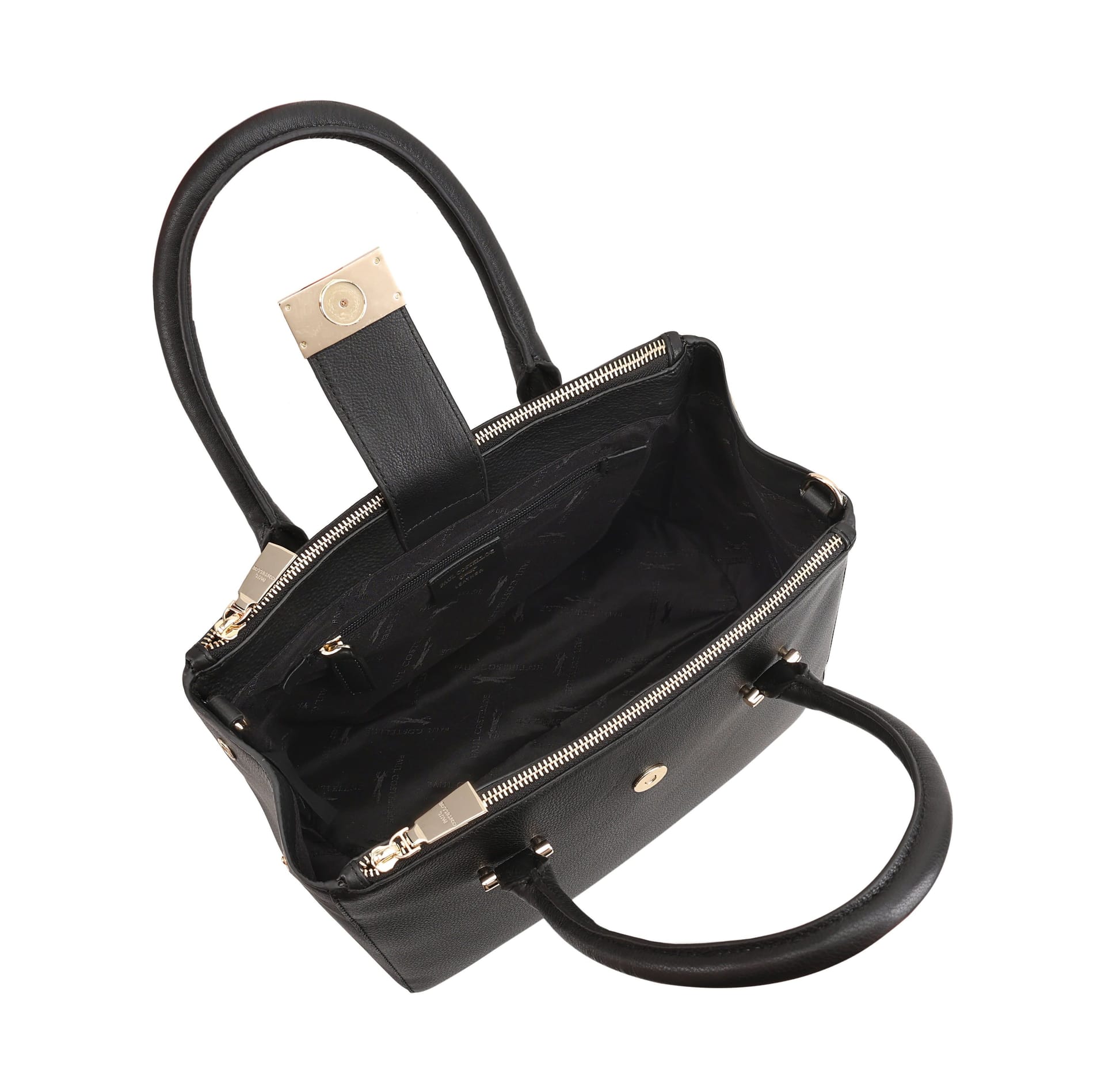 Paul Costelloe Paul Costelloe Women's Miami Leather Shoulder Bag in Jet Black - 4