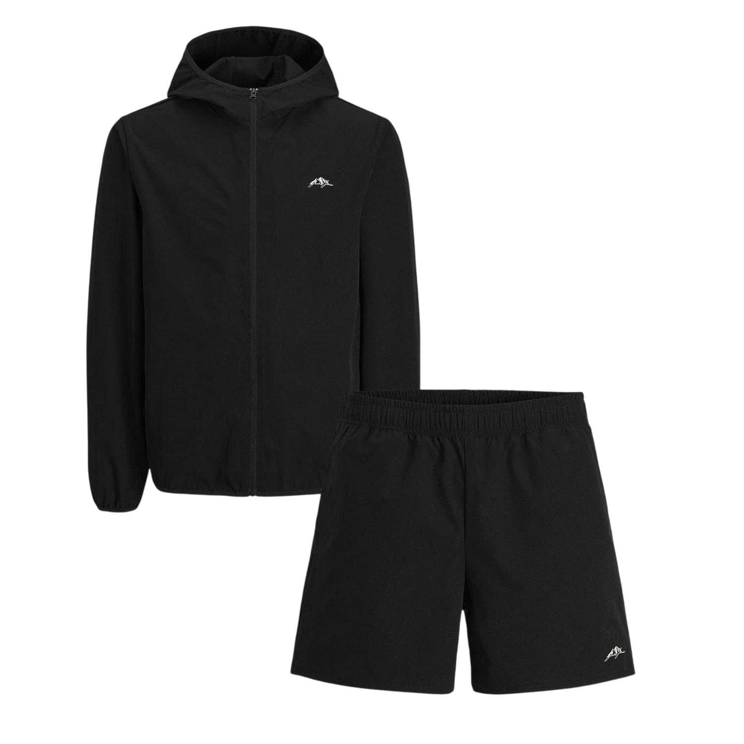 jack & jones Jack & Jones Men's Relaxed Fit Windbreaker Set in Black