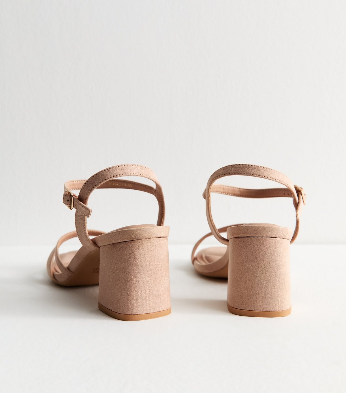 New Look Women's Wide Fit Cream Faux Suede Asymmetric Strap Sandals Vegan New Look - 4