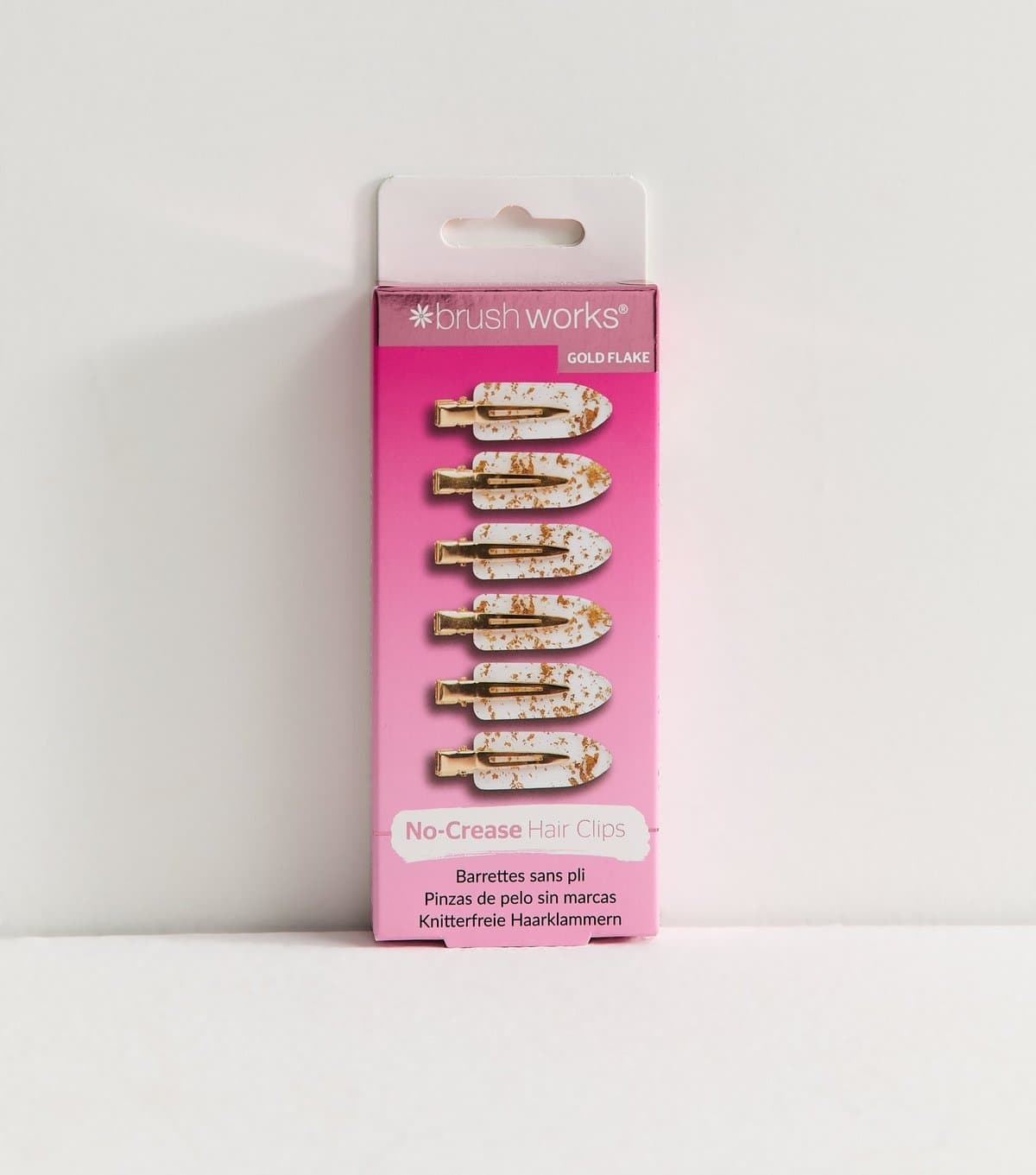 Brushworks Pack of 6 Gold No Crease Hair Clips Brushworks New Look