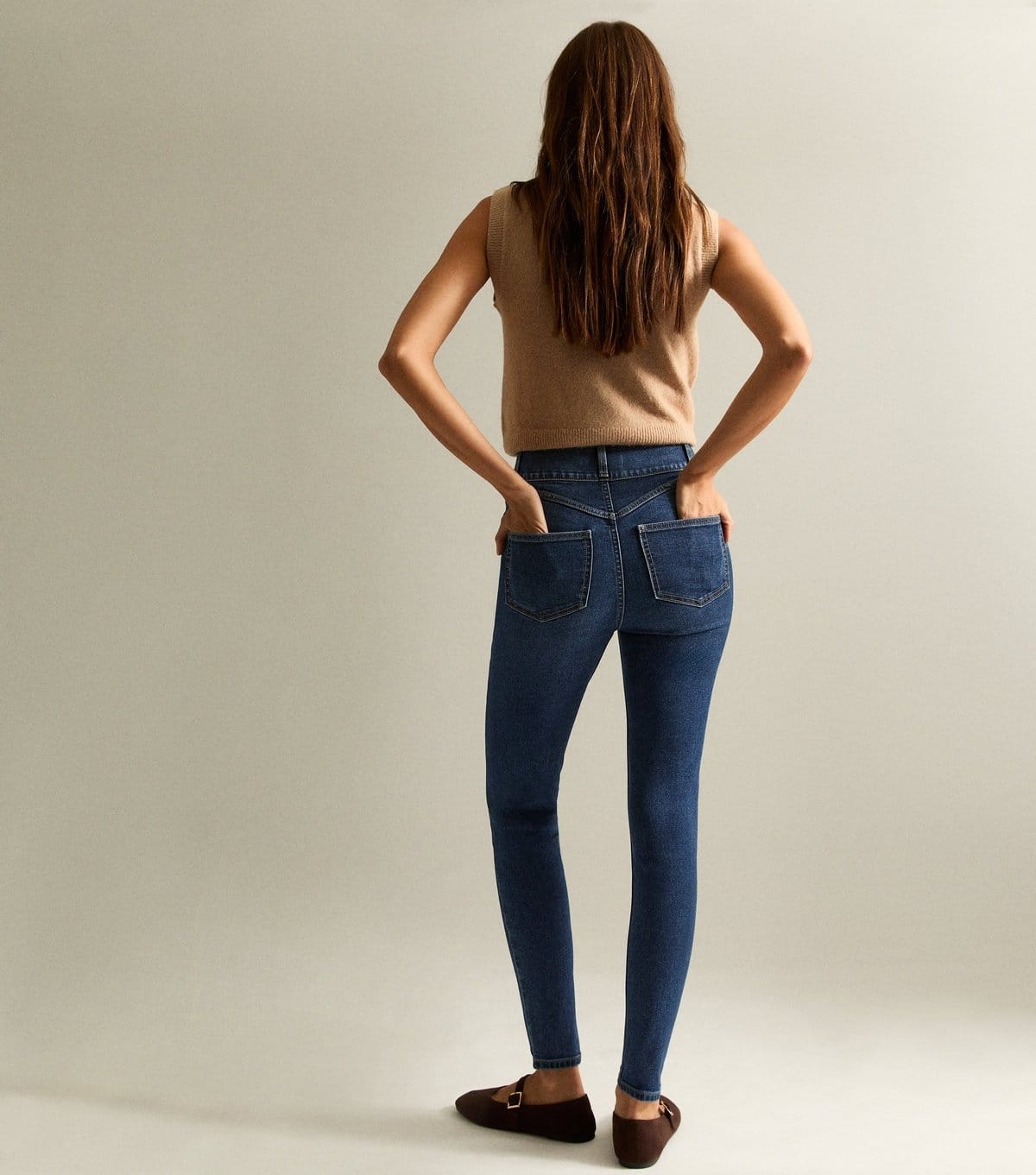New Look Women's Dark Blue High Waist Yazmin Skinny Jeans New Look - 4