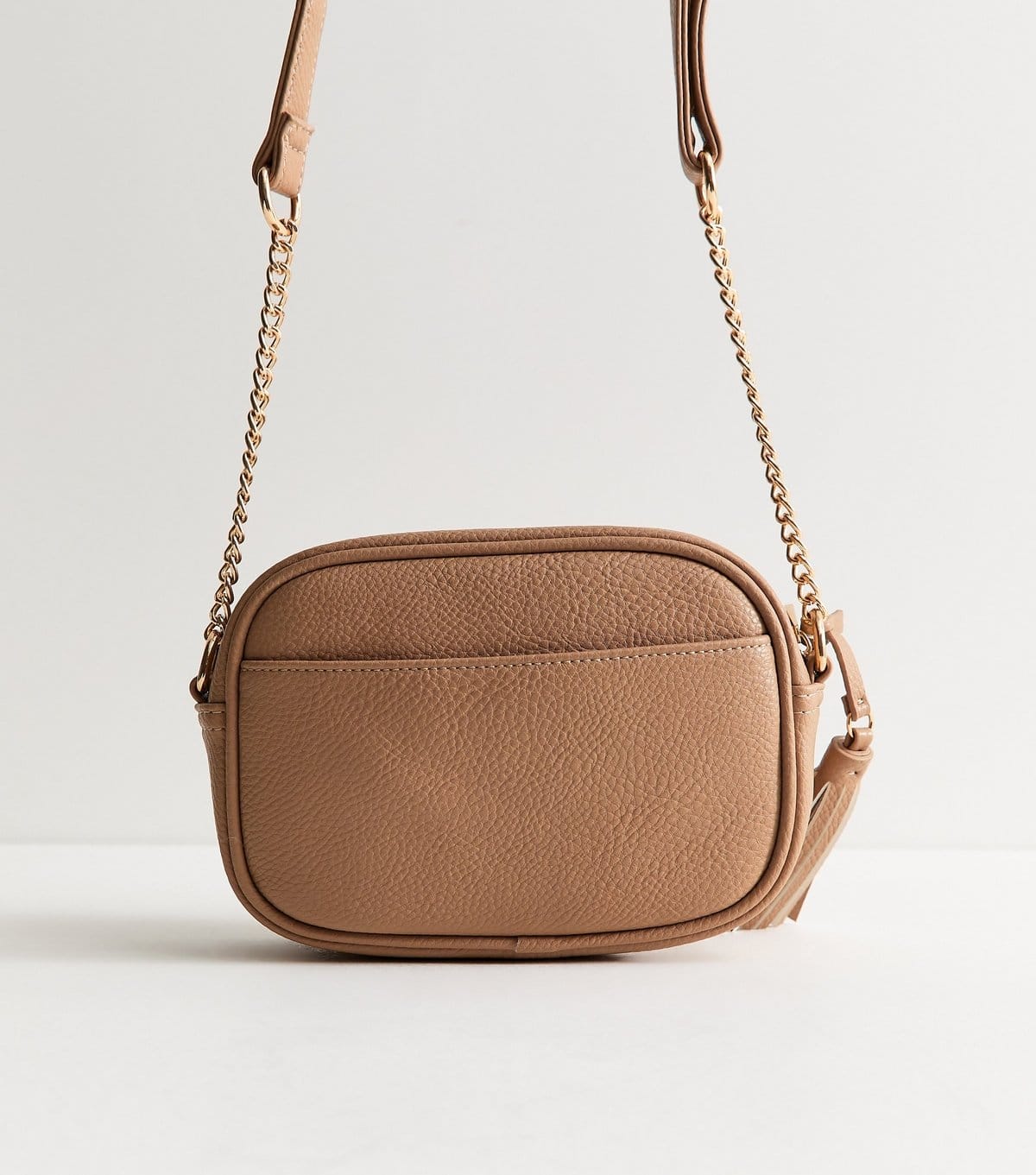 New Look Mink Faux Suede Paneled Crossbody Bag Vegan New Look - 4