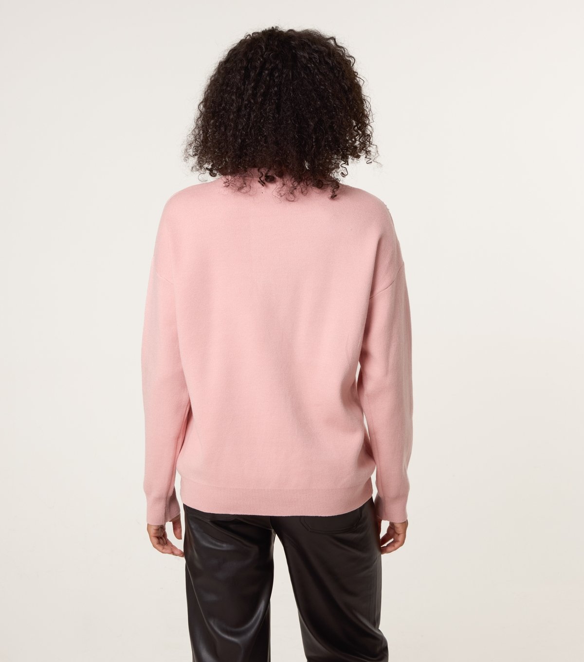 Blue Vanilla Women's Pink Bow Embellished Knitted Jumper Blue Vanilla New Look - 4