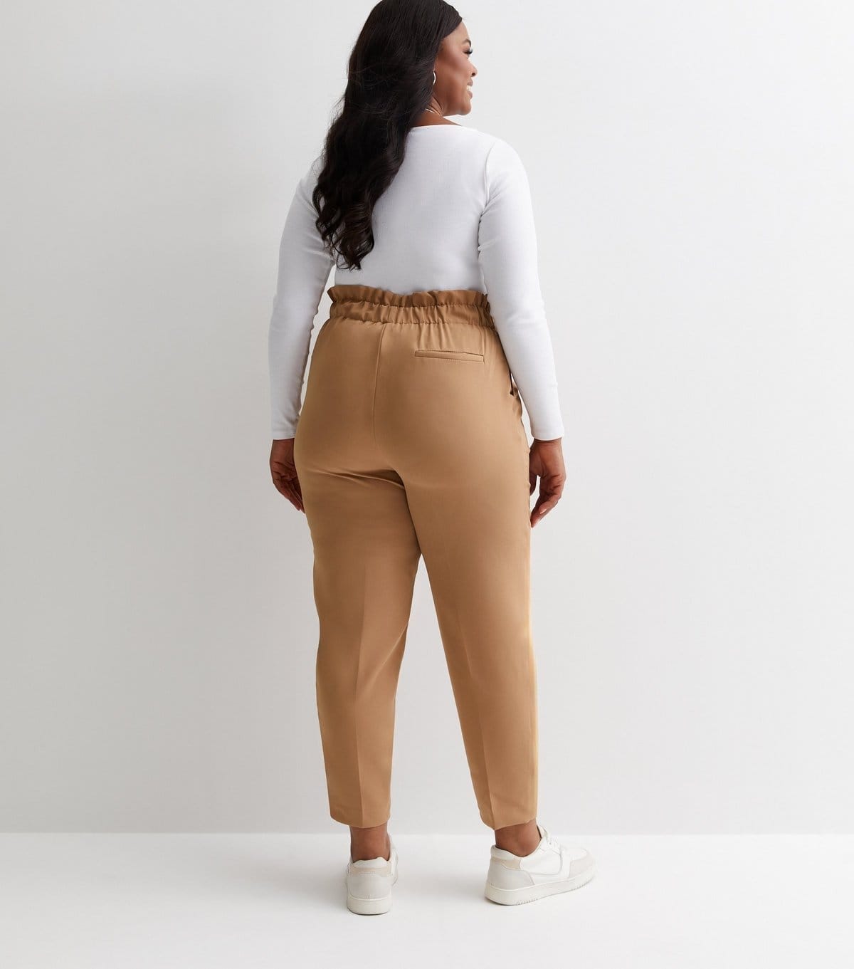New Look Women's Plus Size Camel Belted Trousers Curves New Look - 4