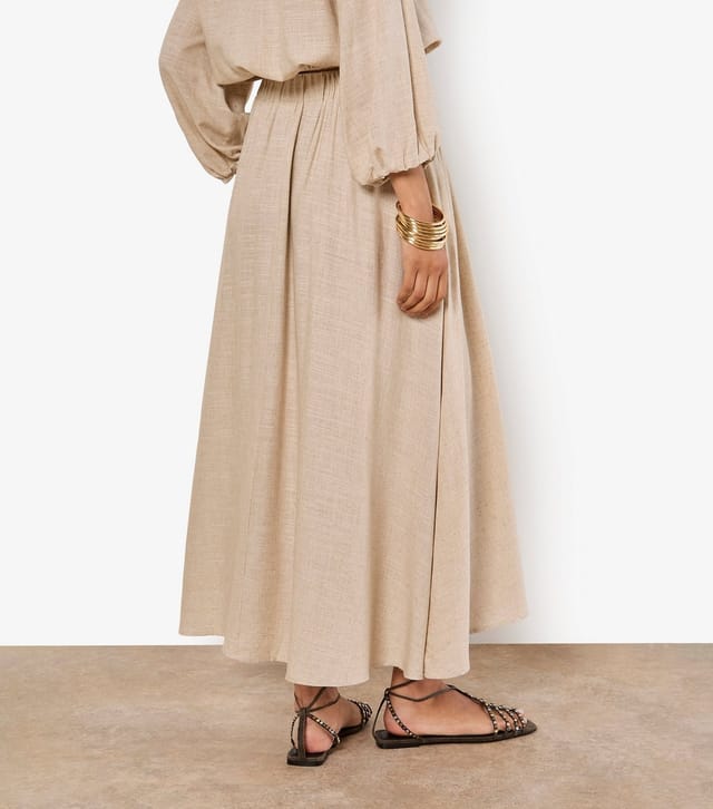 Apricot Women's Stone Pleated Midi Skirt Apricot New Look - 3