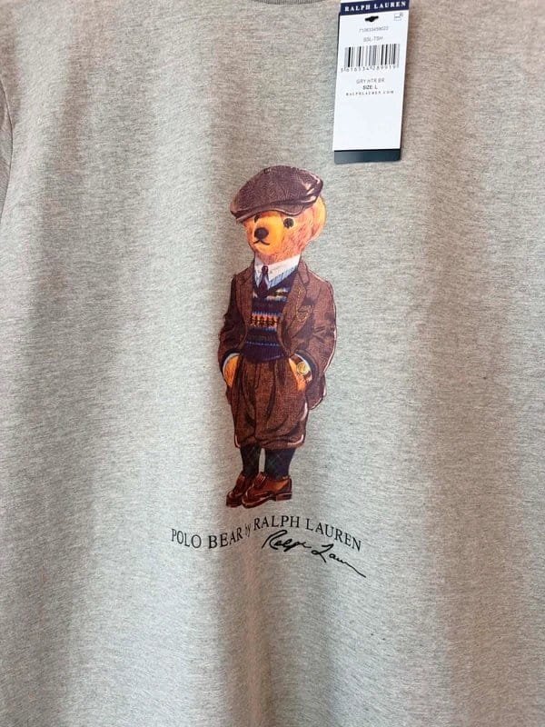 Ralph Lauren Polo Ralph Lauren Polo Bear T-Shirt Grey Custom Slim Fit L BNWT - 1