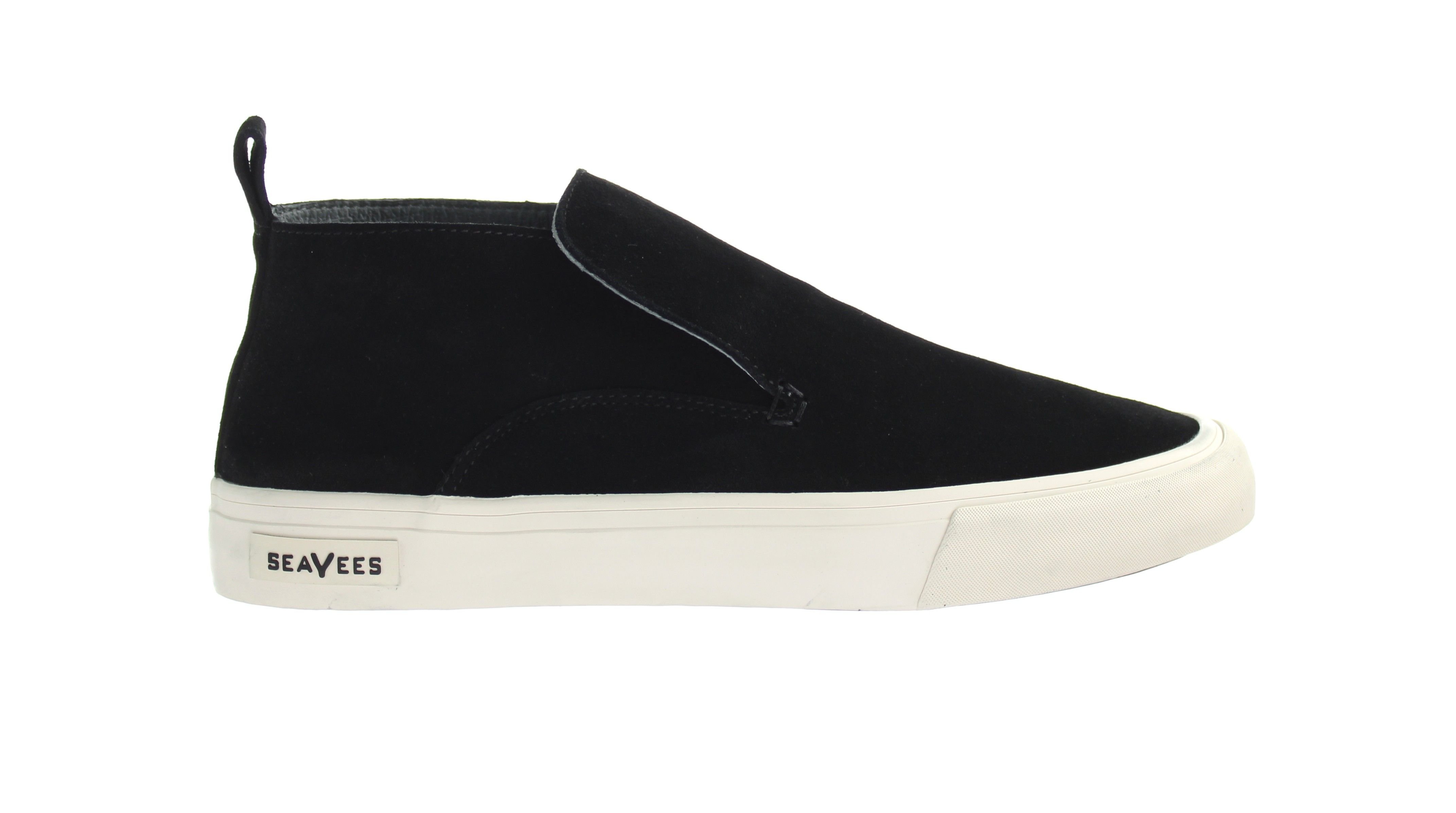 Seavees Seavees Women's Huntington Middle Slip-On Black Suede Leather Shoes - 3