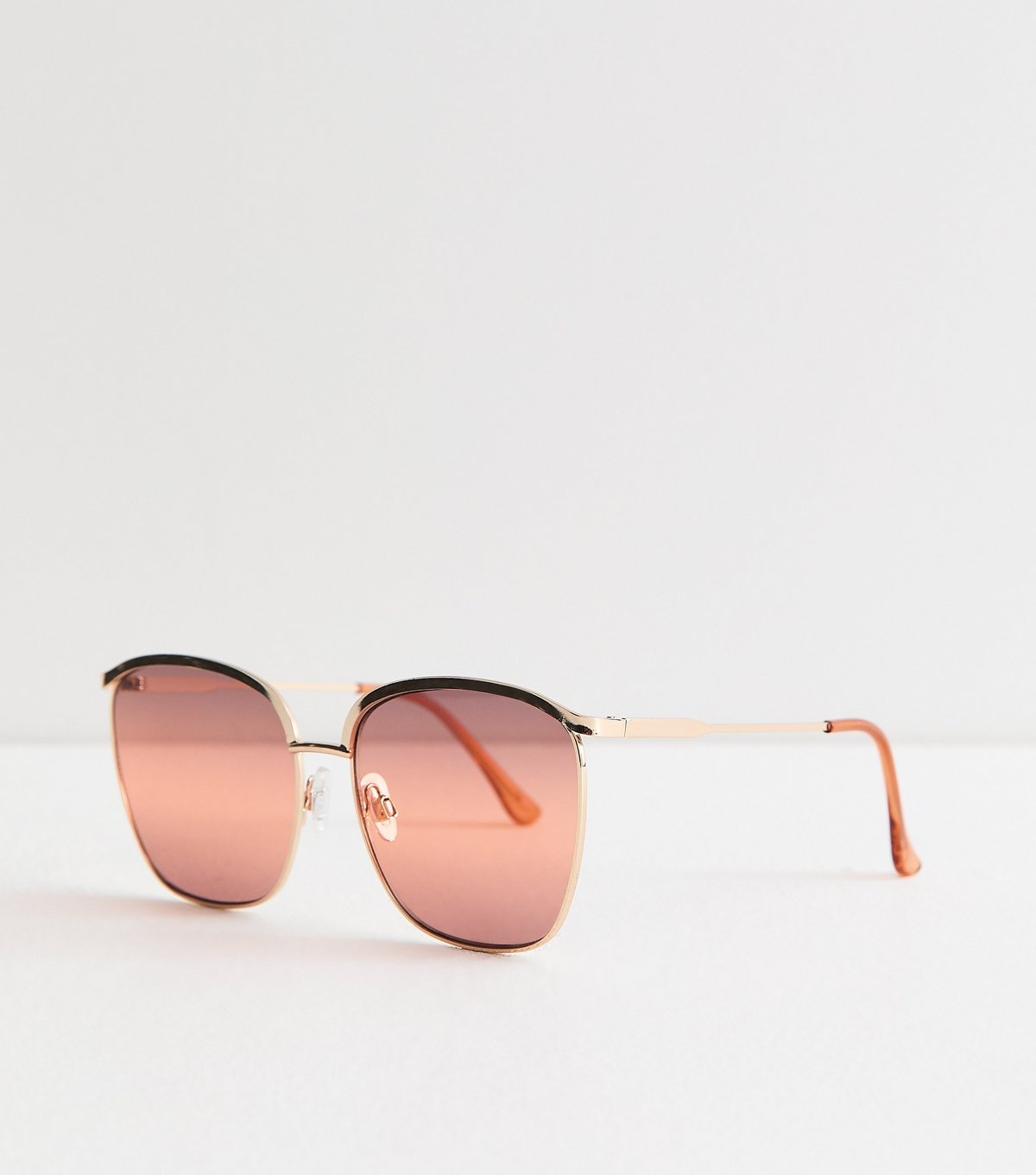 New Look Gold Square Frame Sunglasses New Look - 2
