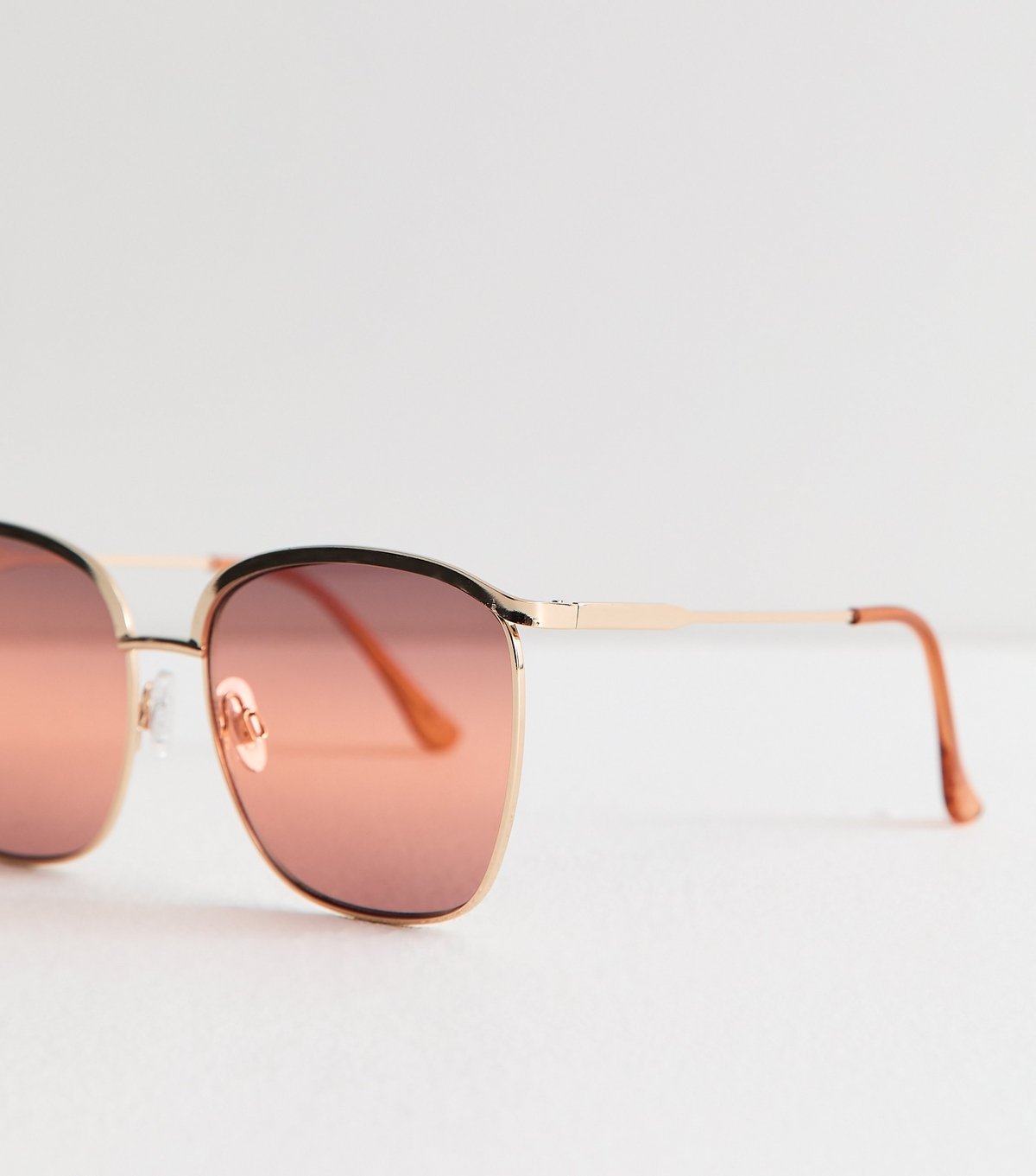New Look Gold Square Frame Sunglasses New Look - 3