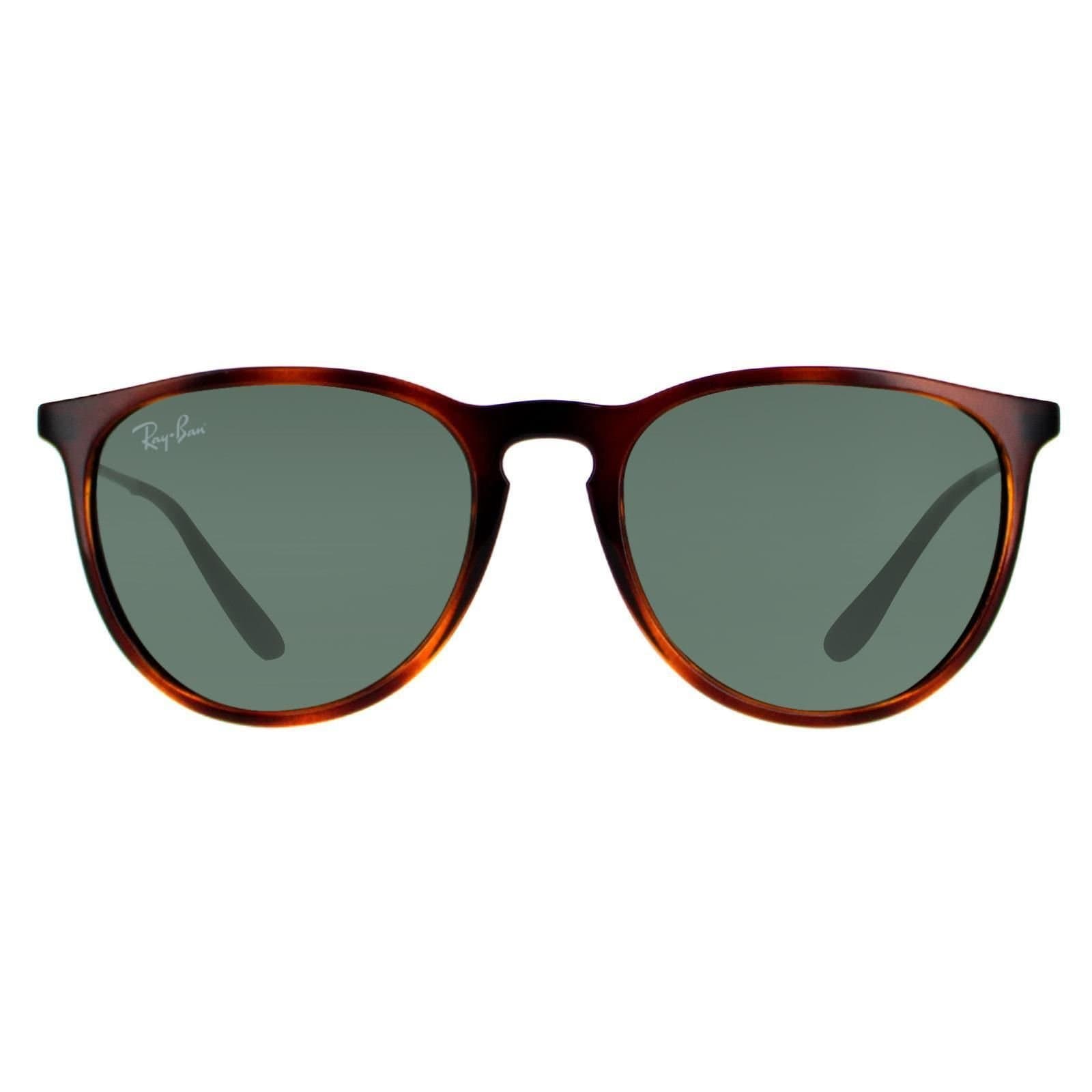 Ray-Ban Ray-Ban Women's Round Tortoise & Gunmetal Green Erika 4171 Sunglasses in Brown
