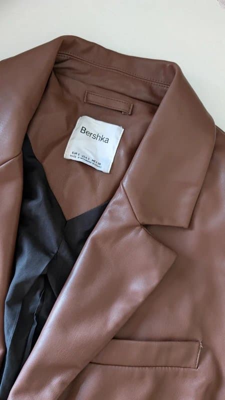 Bershka Faux Leather Blazer