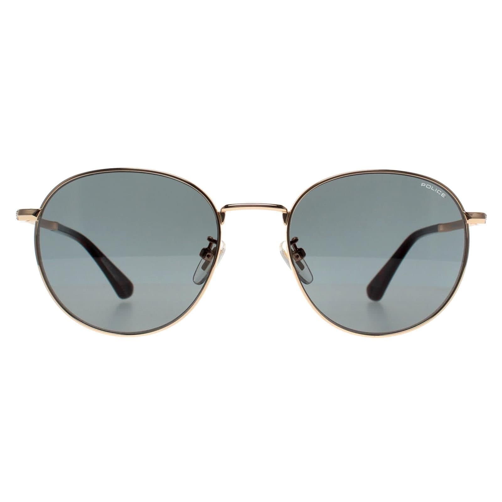 Police Police Men's Round Shiny Rose Gold Sandblasted Grey Green SPLD94 Roadie 4