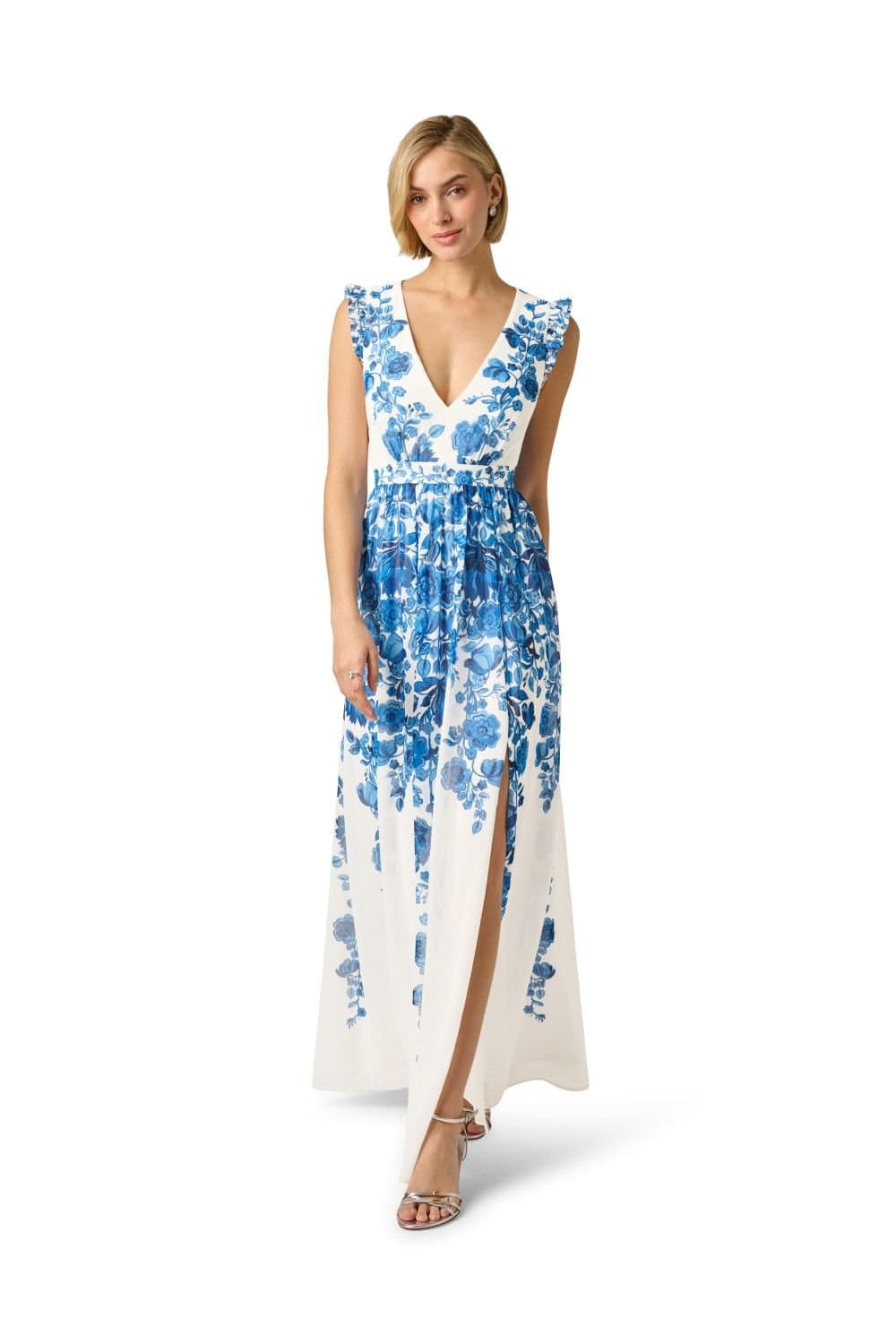 Adrianna Papell Adrianna Papell Women's Floral Border Gown