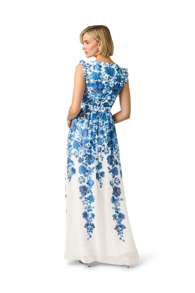 Adrianna Papell Adrianna Papell Women's Floral Border Gown - 3