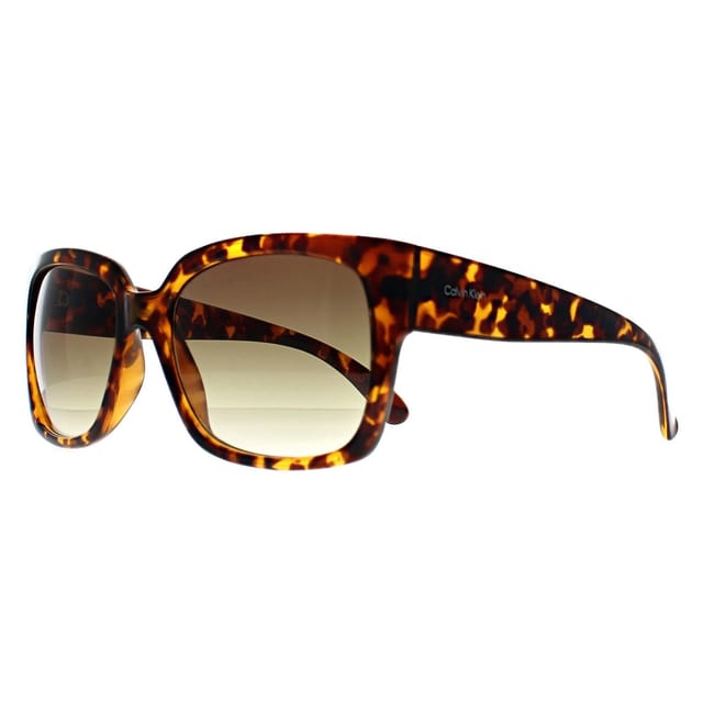 Calvin Klein CALVIN KLEIN Women's Square Shiny Havana Brown Gradient CK22549S - 2