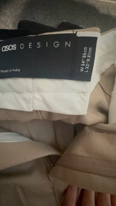 ASOS Men’s beige cargo trousers - 1