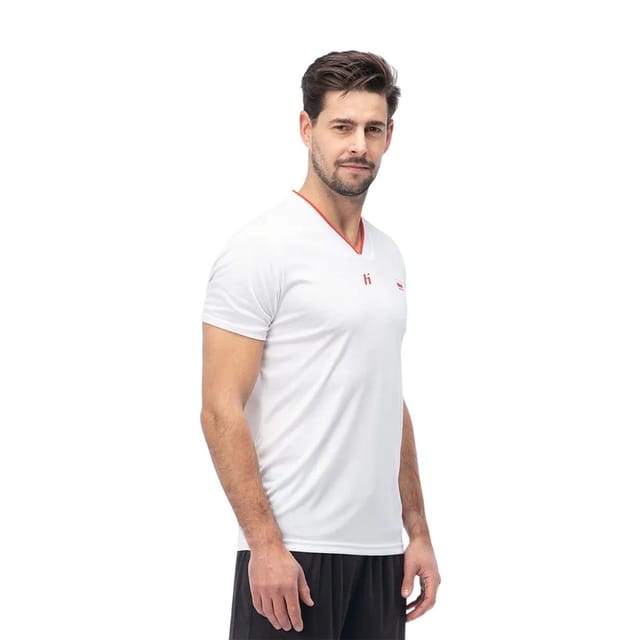 Huari Huari Men's Poland T-Shirt in Cool White - 3