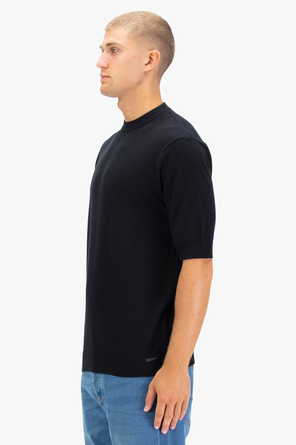 Luke 1977 Luke 1977 Men's Farrington Knitted T-shirt in Black - 3