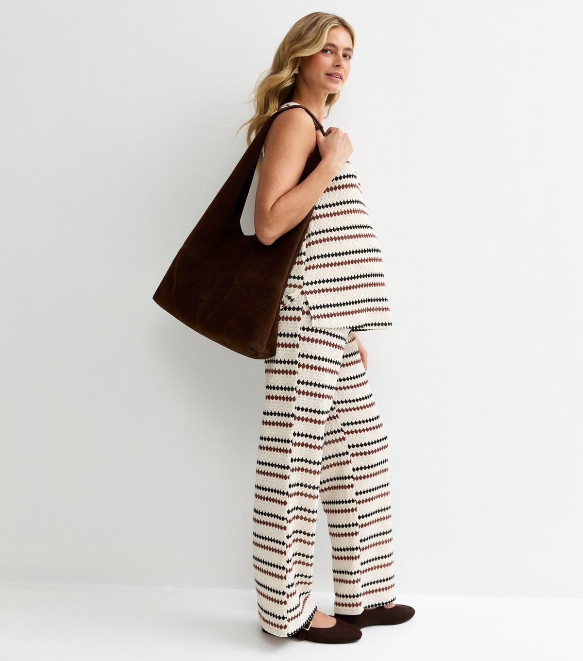 New Look Women's Maternity Cream Textured Multi Stripe Vest Top New Look - 4