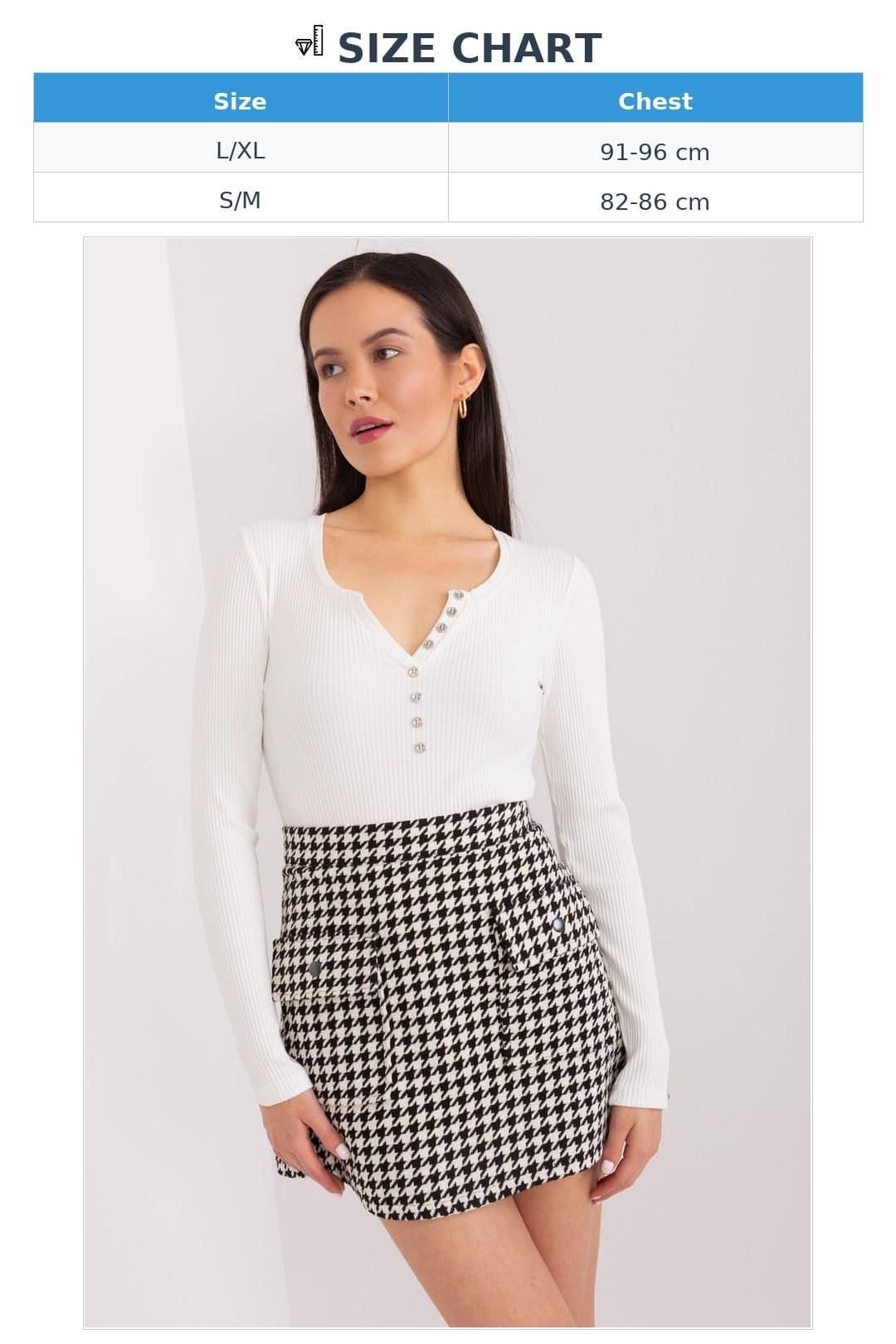 Love Lace Love Lace Women's Cotton Striped Heart Neck Button Blouse Style 188135 in White - 4