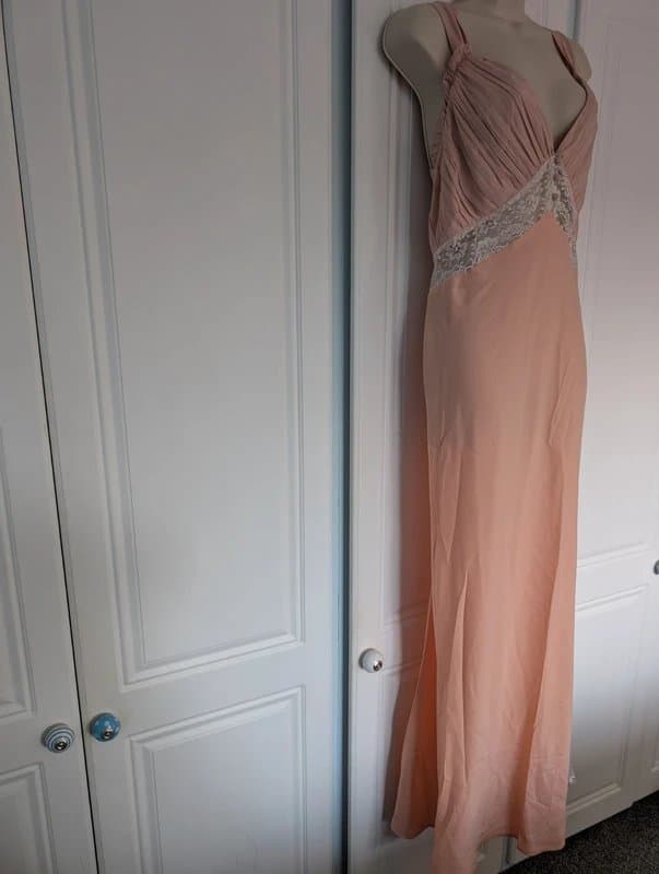 ASOS ASOS Design Tall gathered bust lace insert maxi dress size 14