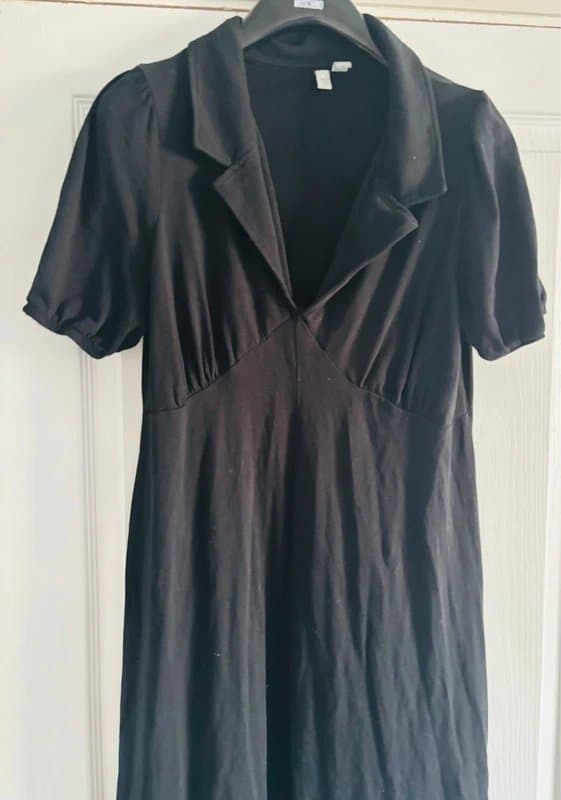 ASOS ASOS plunge maxi black dress 14 brunch party casual holiday same day post