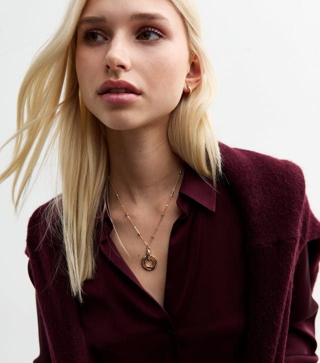 New Look Gold Tone Ball Chain Pendant Necklace New Look - 2