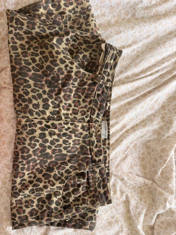 Never Fully Dressed Never Fully Dressed leopard scallop detail jeans