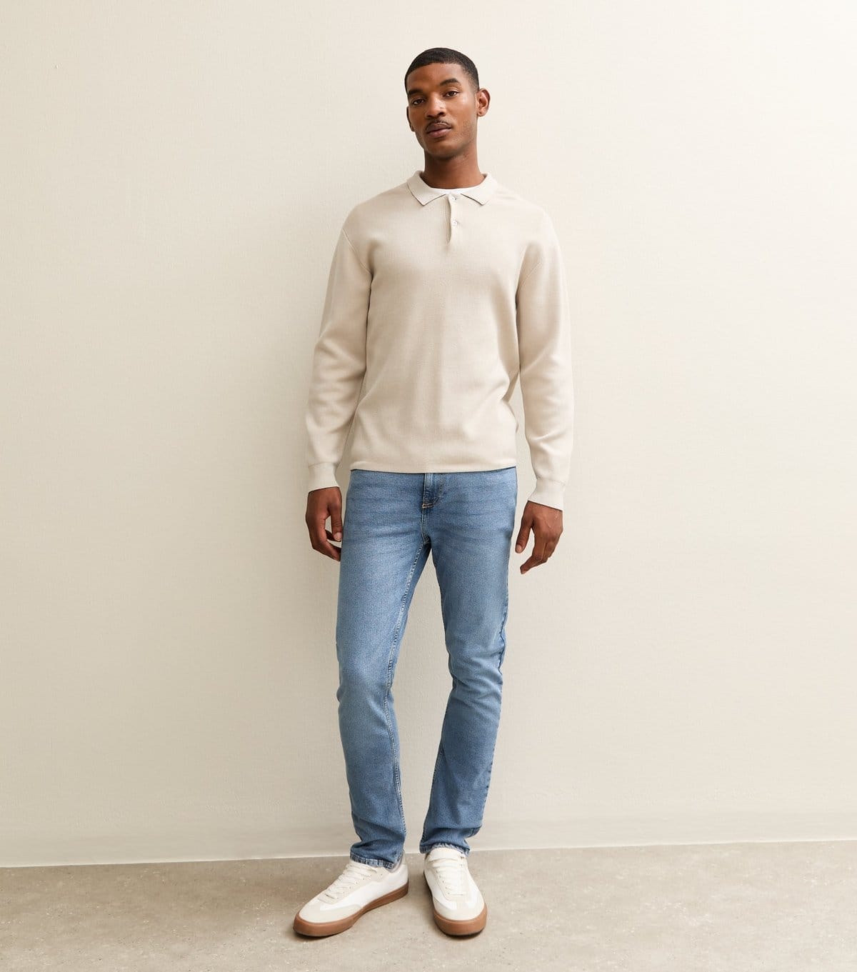 New Look Men's Mid Blue Slim Fit Stretch Jeans