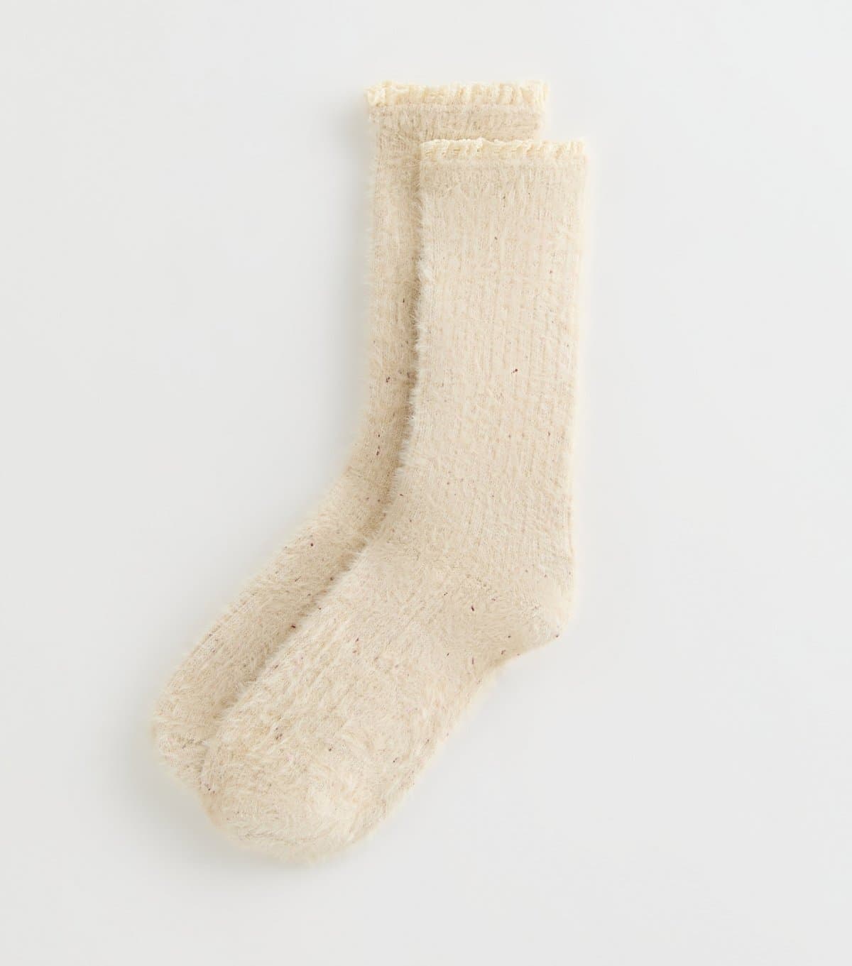 New Look New Look Cream Ribbed Frill Trim Ankle Socks