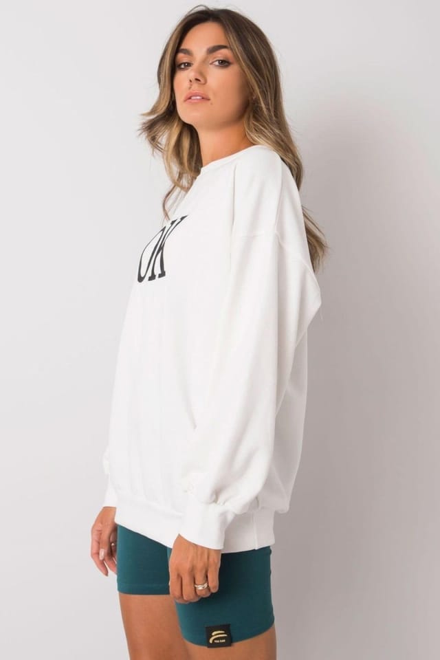 Love Lace Love Lace Women's Ecru Sweatshirt With Statement Inscription - 2