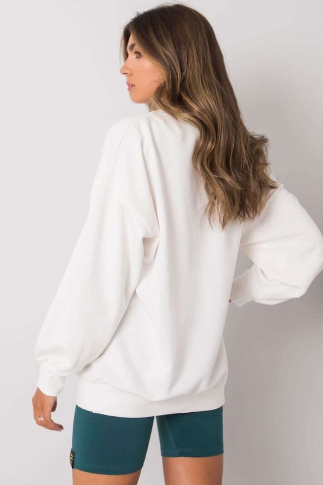 Love Lace Love Lace Women's Ecru Sweatshirt With Statement Inscription - 3