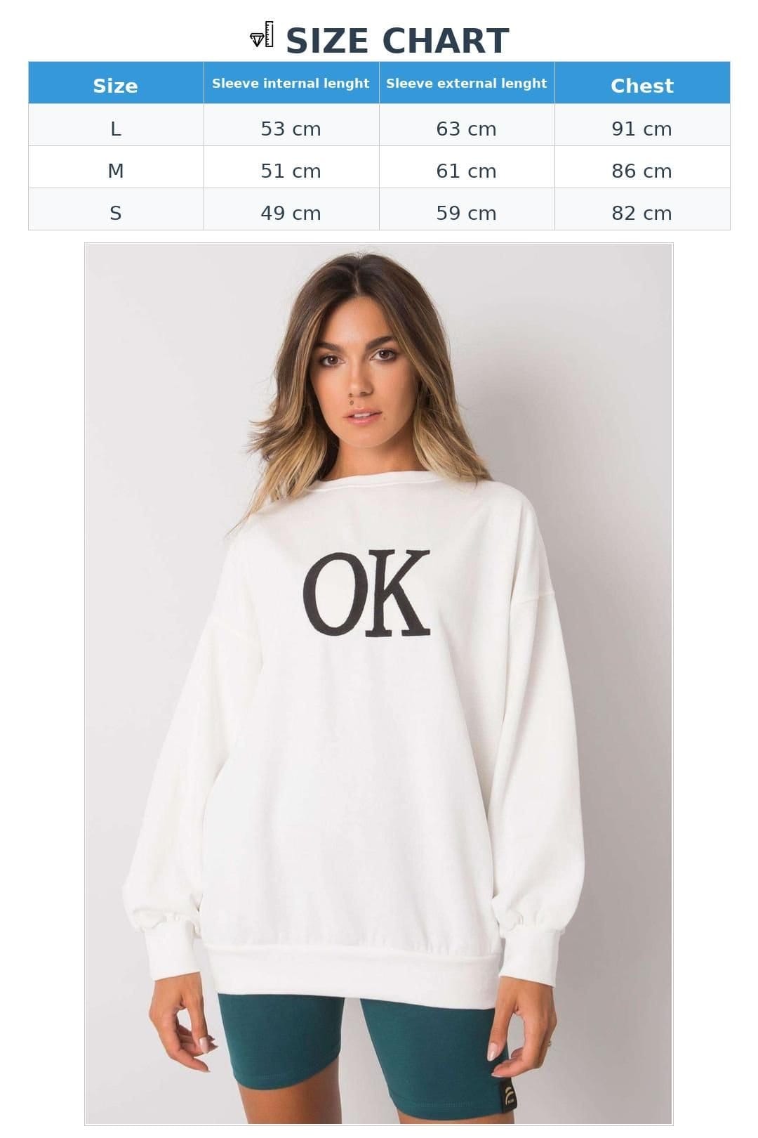 Love Lace Love Lace Women's Ecru Sweatshirt With Statement Inscription - 4