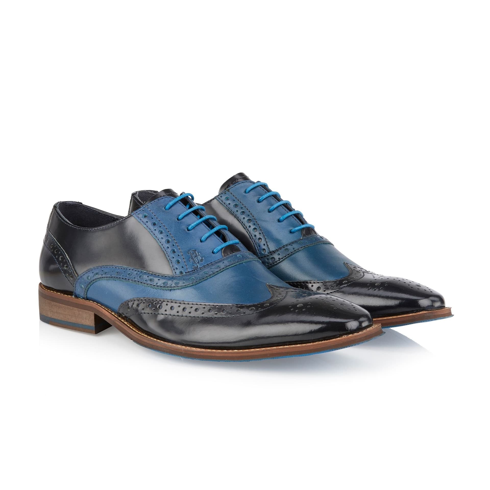 Amen Shoes Amen Shoes Men's Derry Leather Brogue Shoes in Navy