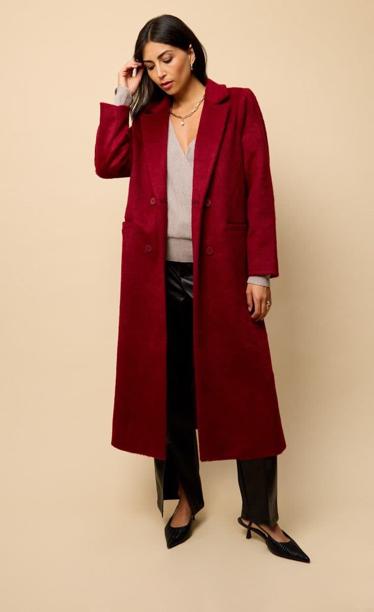 Little Mistress Little Mistress Women's Cherry Coat in Red