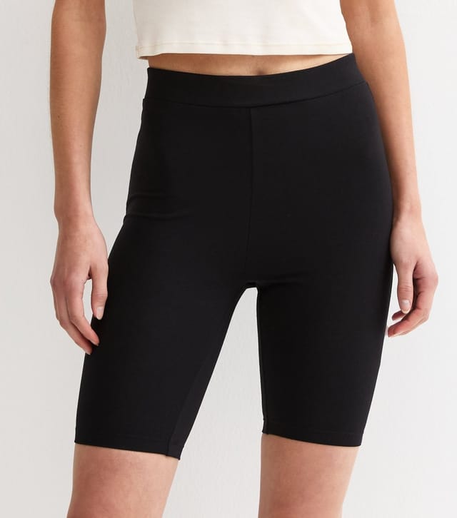New Look Women's Tall Pack Of 2 Black Stretch Cotton Cycling Shorts New Look - 3